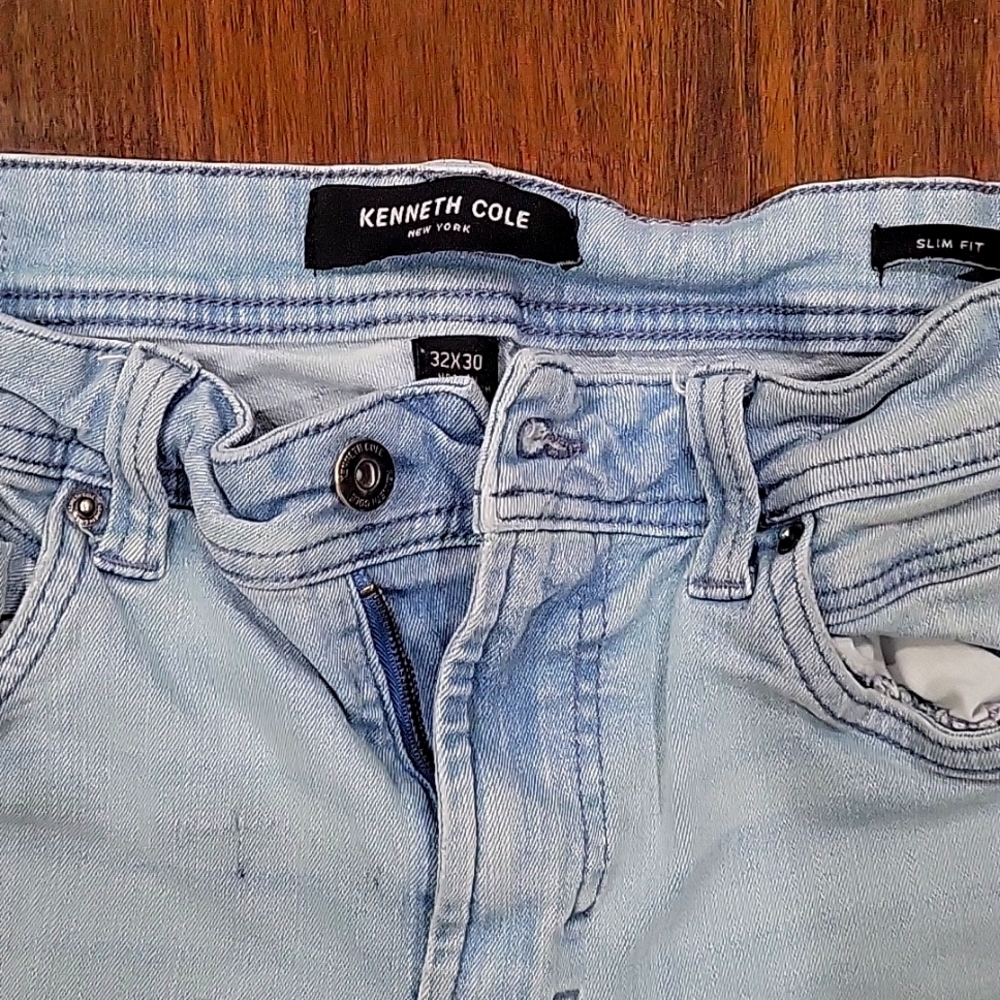 Kenneth Cole slim skinny blue jeans